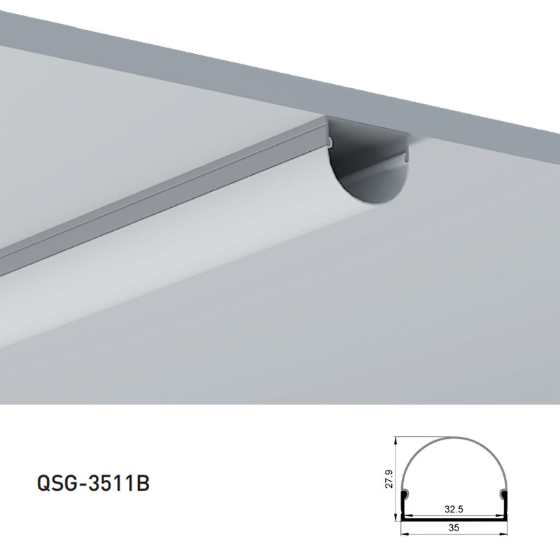 Aluminum Channel Extrusions With Arc LED Diffuser For 32mm High Power LED Strips Aluminum Channel Extrusions With Arc LED Diffuser For 32mm High Power LED Strips